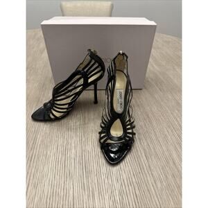 JIMMY CHOO SAMOA PATENT SANDAL 36.5 ORG BOX INCLUDED